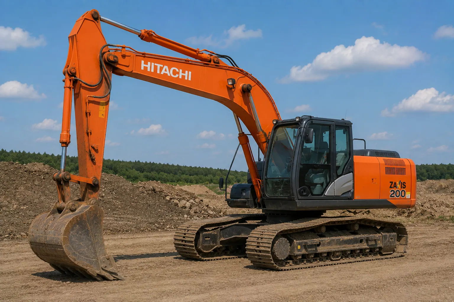 Гусеничный экскаватор Hitachi ZX200 в аренду